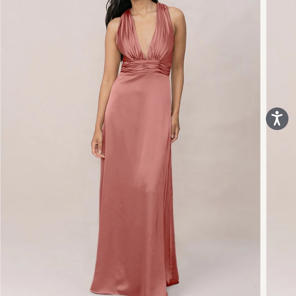 Elegant Pink and White Women's Dress